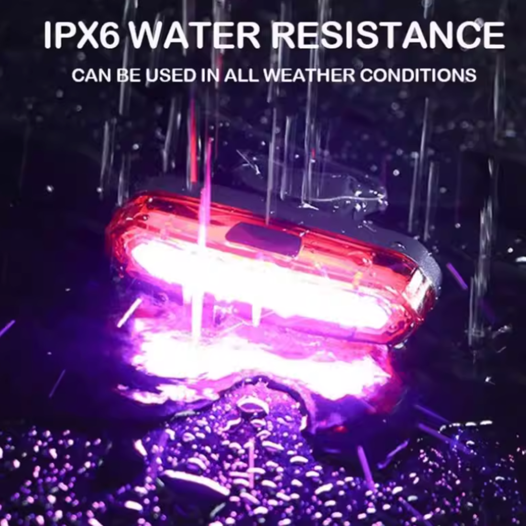 NQY I3011 USB Rechargeable Bike Rear Taillight — IPX6 Waterproof